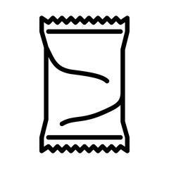 plastic snack outline icon. plastic waste black line illustration.