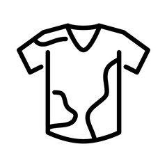 cloth waste outline icon. fashion waste black line illustration.
