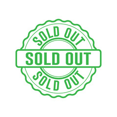 Sold Out Rubber Stamp vector element design templates simple and modern concept