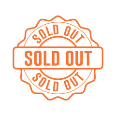 Sold Out Rubber Stamp vector element design templates simple and modern concept