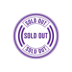 Sold Out Rubber Stamp vector element design templates simple and modern concept