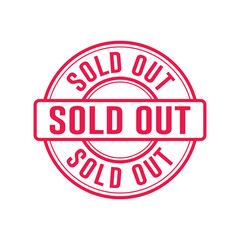 Sold Out Rubber Stamp vector element design templates simple and modern concept