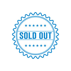 Sold Out Rubber Stamp vector element design templates simple and modern concept