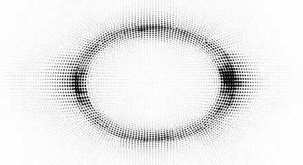 Abstract elliptical shape with dotted texture