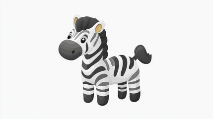 Cute cartoon zebra illustration.