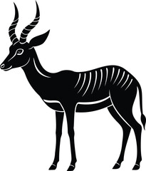 Elegant Silhouette of an Impala Depicting African Wildlife and Nature