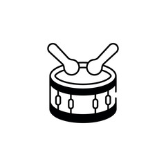 Snare Drum icon design with white background stock illustration