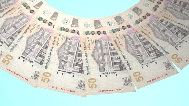 Polished Looping Design of 50 dollars Currency of Suriname