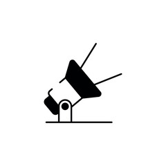 Spotlight icon design with white background stock illustration