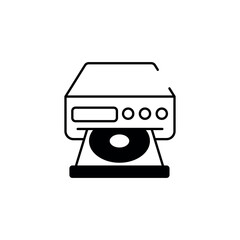 Cd Room icon design with white background stock illustration