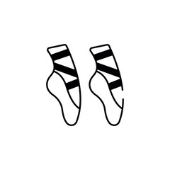 Fototapeta premium Ballet Shoes icon design with white background stock illustration
