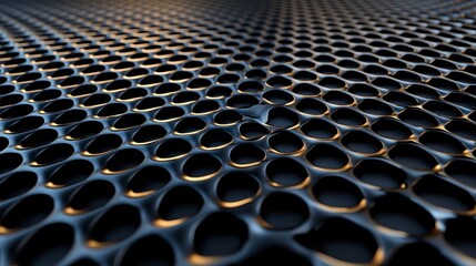 Dark Metallic Abstract Background with Golden Light Reflections