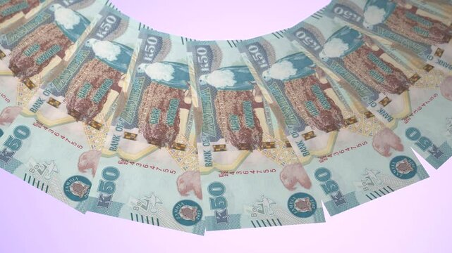 Enriching Looping Design of 50 kwacha Currency of Zambia