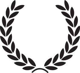 wreath silhouette, floral wreath, circular wreath, holiday wreath, laurel silhouette, christmas wreath, decorative wreath, botanical wreath, leaf wreath, rustic wreath, elegant wreath, hand drawn wrea