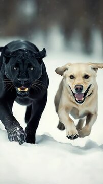 labrador dogs running on ice with labrador dogs winter playtime and labrador dogs outdoor motion energy, abrador dogs, frozen lake, winter running, dog playtime, active pets