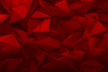 Fototapeta premium Red Geometric Shapes: Abstract Textured Background in 3D Rendering with Deep Crimson Tones and Faceted Surfaces