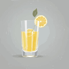 lemon juice in glass