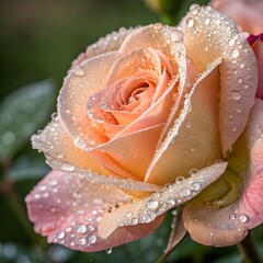 Fototapeta premium rose with water drops