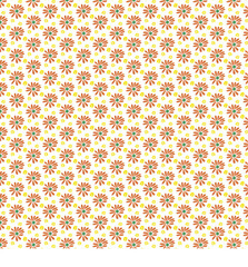 Vibrant Orange Yellow Floral Seamless Pattern