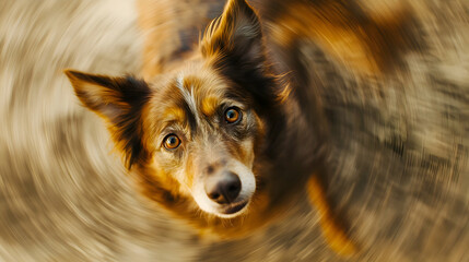 Dog with Artistic Blur