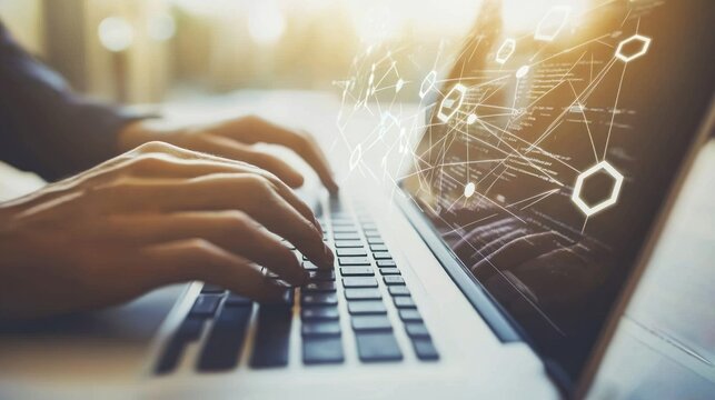 Coding session on laptop