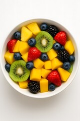 Colorful Fresh Berry Kiwi & Mango Salad - Healthy Vitamin Boost