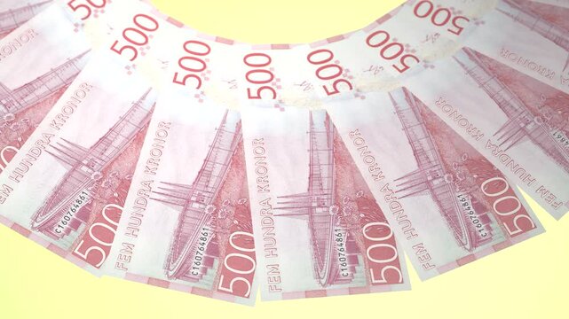 Beloved Looping Design of 500 kronor Currency of Sweden