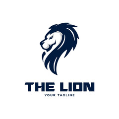 lion head logo abstract