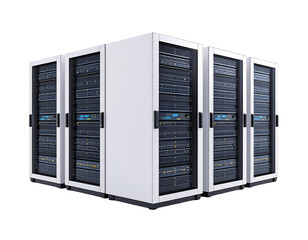 Server room full of data processing