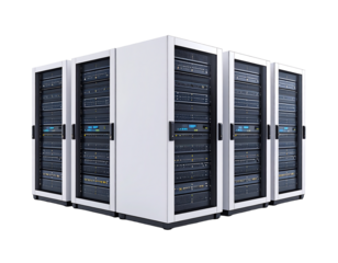 Server room full of data processing