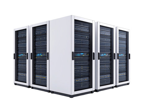 Server room full of data processing