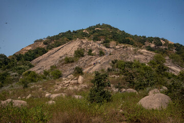 mountain landscape with blue sky