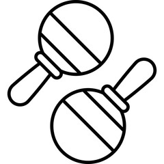 Colorful Colombian Maracas with National Flag Design