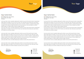 Business style letter head templates for your project design, Vector illustration