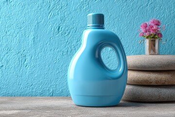 Liquid detergent bottle banner