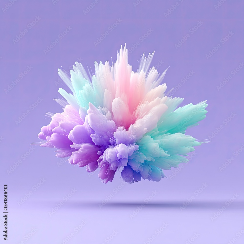 Poster pastel colored particle explosion abstract background