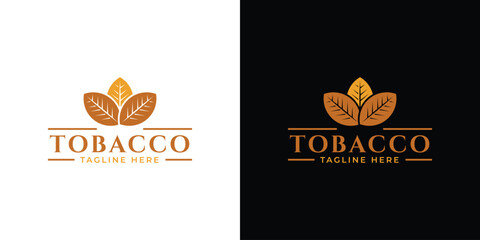 tobacco leaf vector logo design