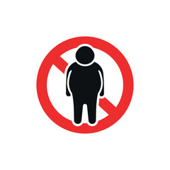 vector design of no fat sign.