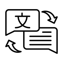 Language Translation Multilingual Communication Single icon