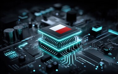 High-tech circuit board with central processor (1)