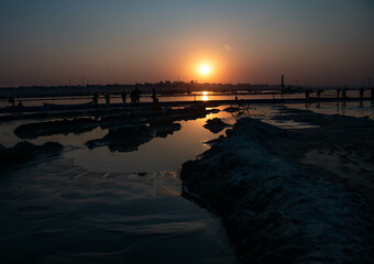 sunset over the sea