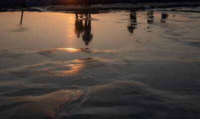 sunset on the beach