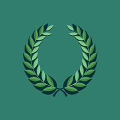 Obraz premium wreath laurel branch vector 