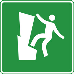 climbing zone sign