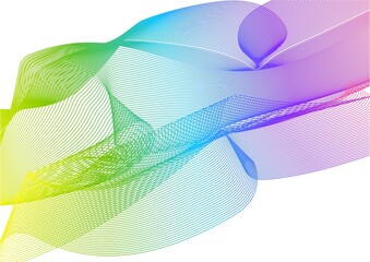 Fototapeta premium curved lines wave background 