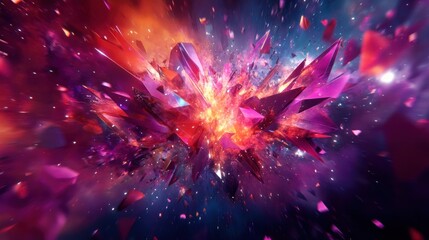 Abstract explosion of vibrant crystals (1)