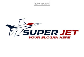 logo fighter jet military aircraft vector design stock template element