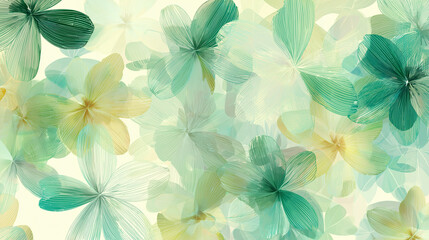 Beautiful transparent green flower background wallpaper