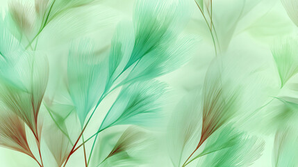 Beautiful transparent green flower background wallpaper