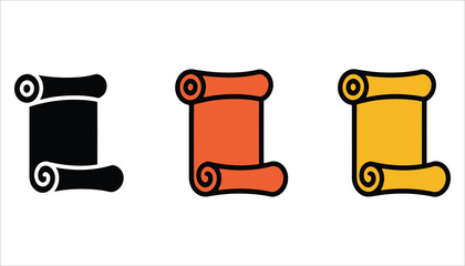 Ancient Scroll Paper Vector Set for Message or Certificate Design